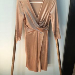 Zara Velvet Blush Dress